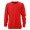 J&N Men's Basic Sweat pamut pulóver, piros L